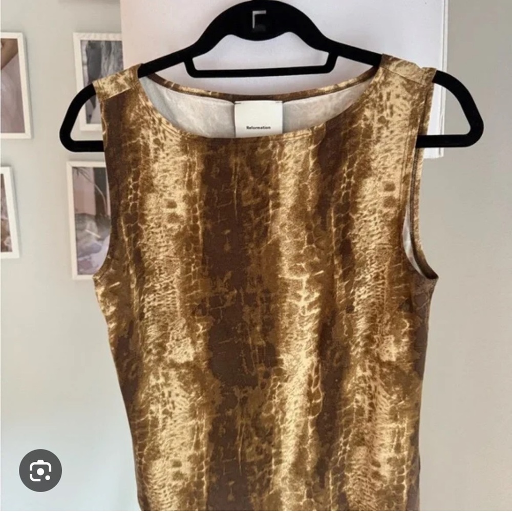 Reformation Dusk Snakeskin Tank